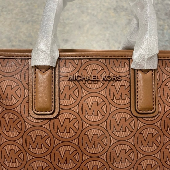 MICHAEL KORS Jodie Small Logo Jacquard Tote Bag Small Tote Handbag MSRP $348 NWT - Picture 6 of 9